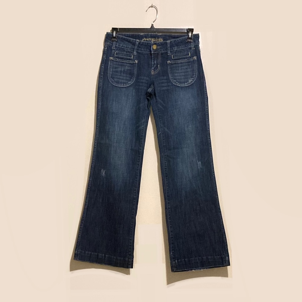 American Eagle Outfitters Wide Leg Patch Pocket Jeans